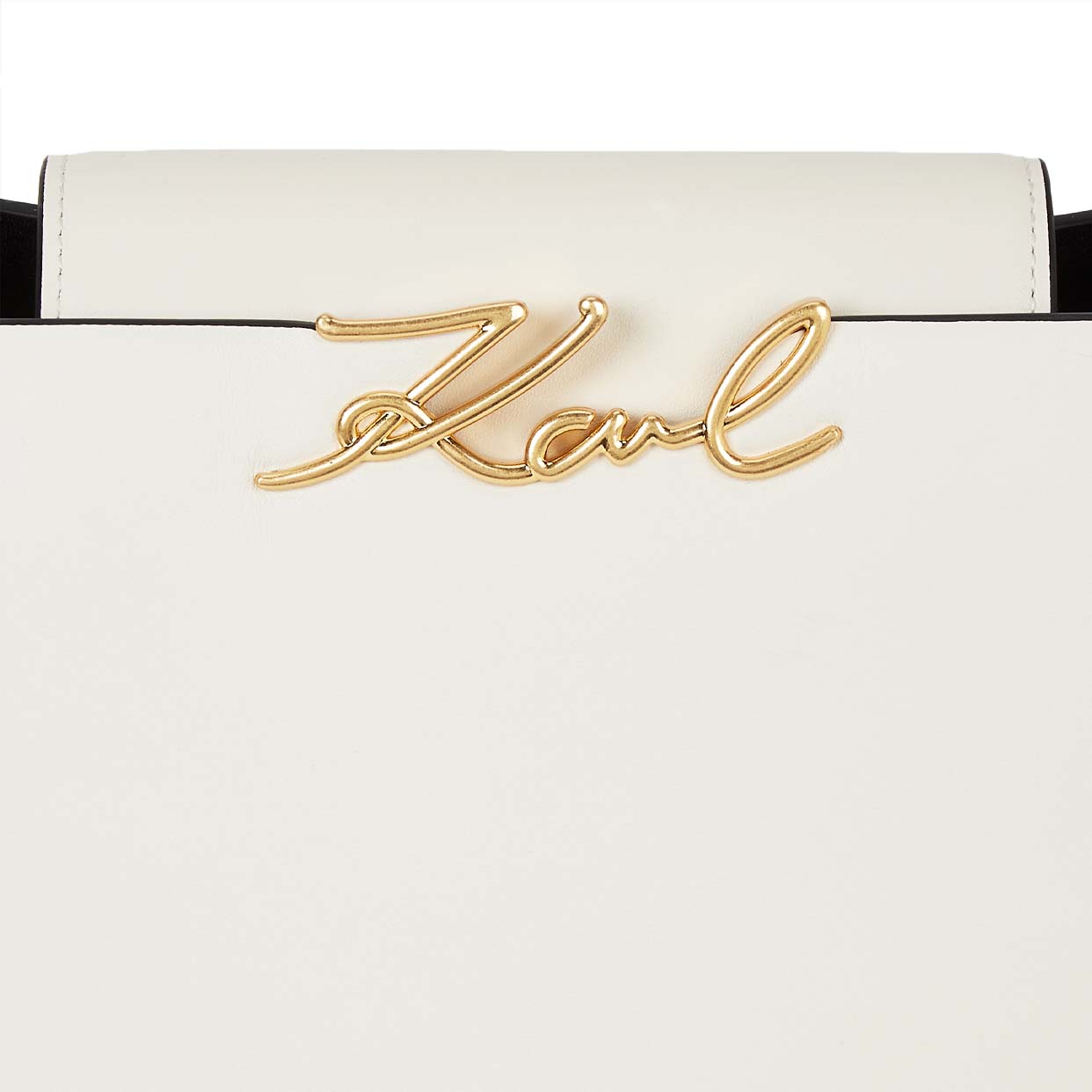 K/Signature Medium Top Handle Bag -Off White - Image 2