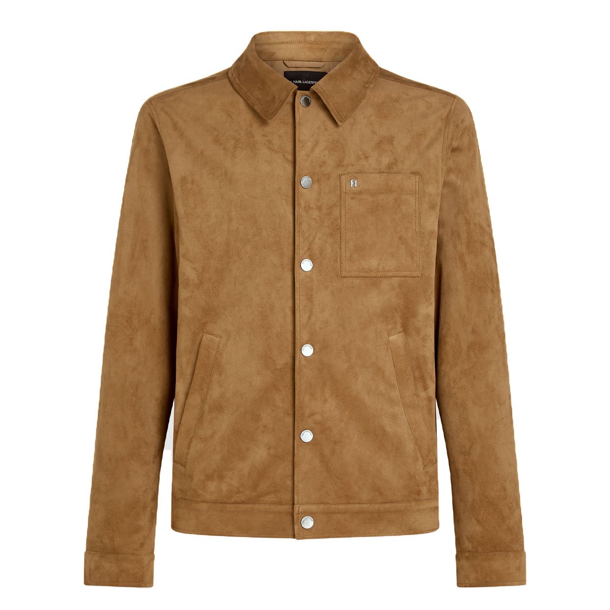 Faux Suede Trucker Jacket -Otter