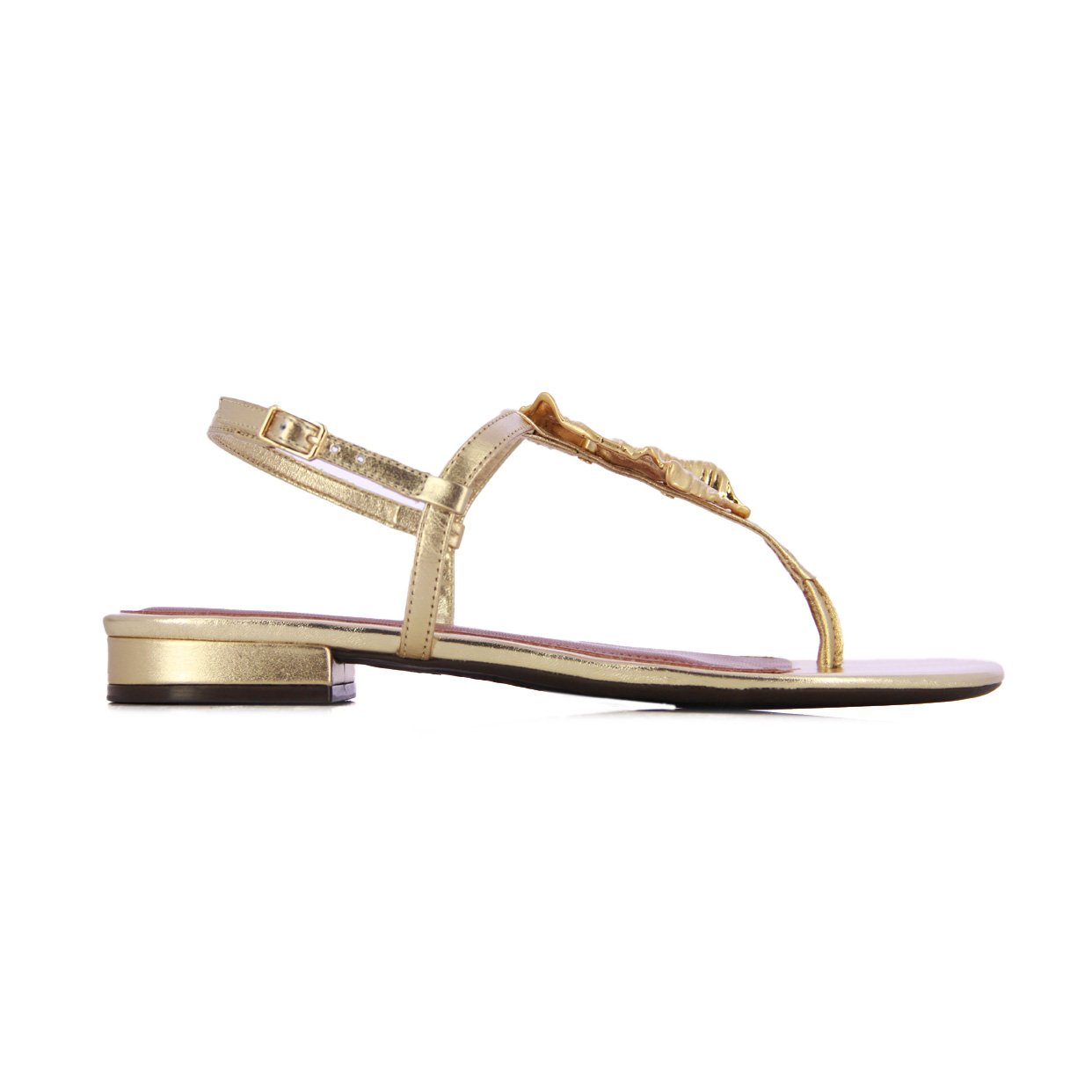 Flat Leaf Sandal -Platino