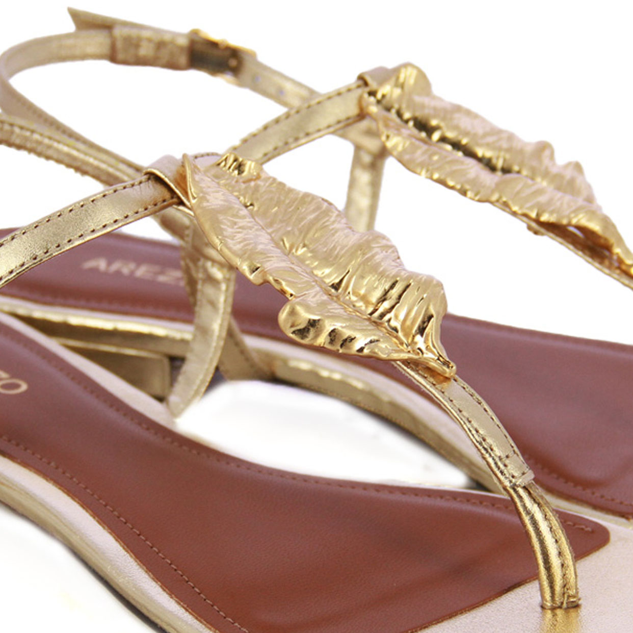 Flat Leaf Sandal -Platino - Image 4