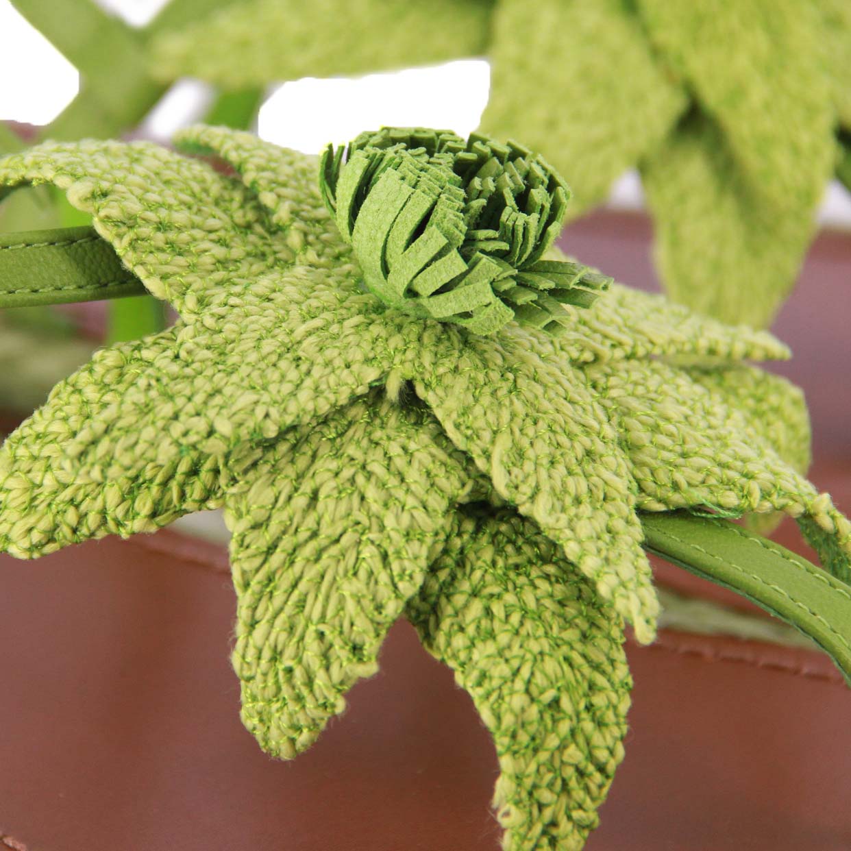 Flat Flower Sandal -Green - Image 4
