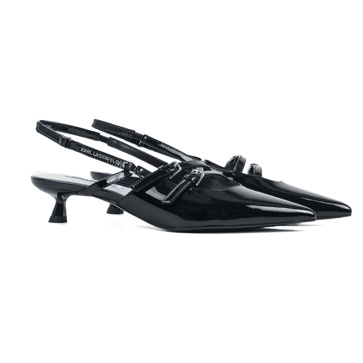 Pasha Straps Slingback Heel -Black - Image 2