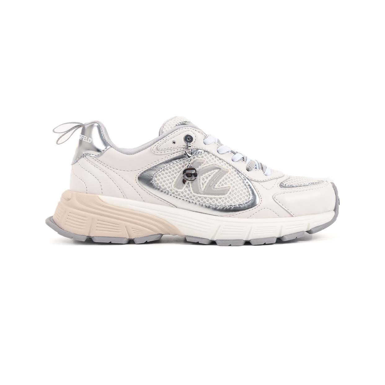 Orion Sidetrim Underlay Sneaker -White/Silver