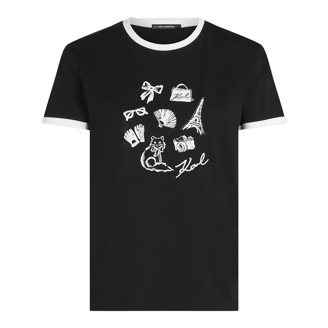 Karl Charms T-Shirt -Black