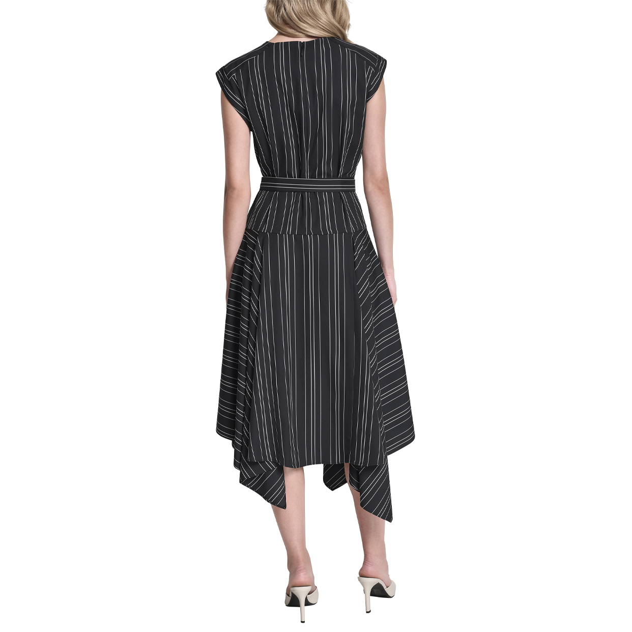 Asymmetric Dress -Black/Ivory - Image 4