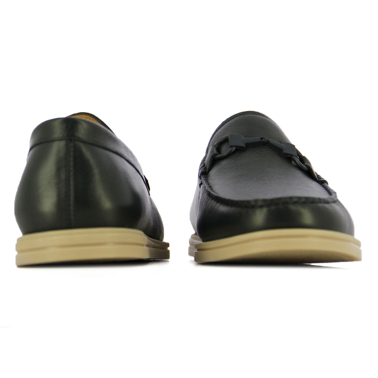 Slip On Leather Loafer -Navy - Image 5