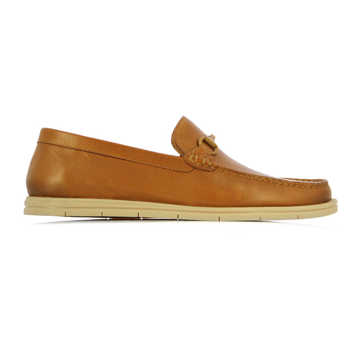 Slip On Leather Loafer -Tan