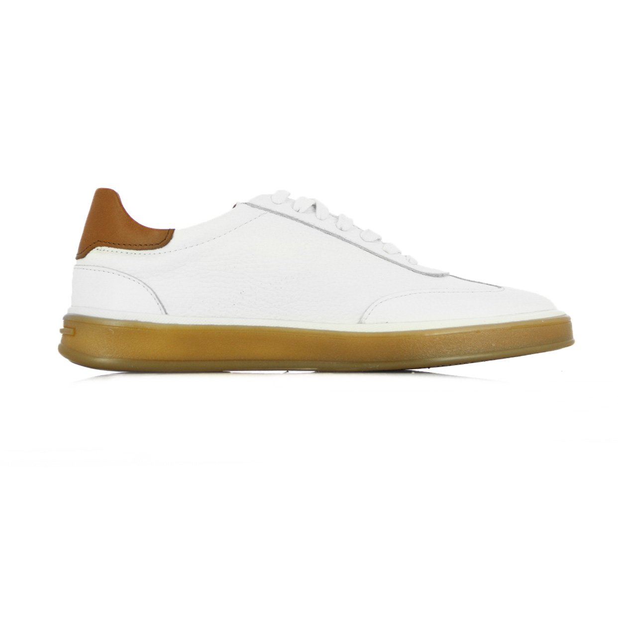 Terra Court Low Top Sneaker -White/Tan