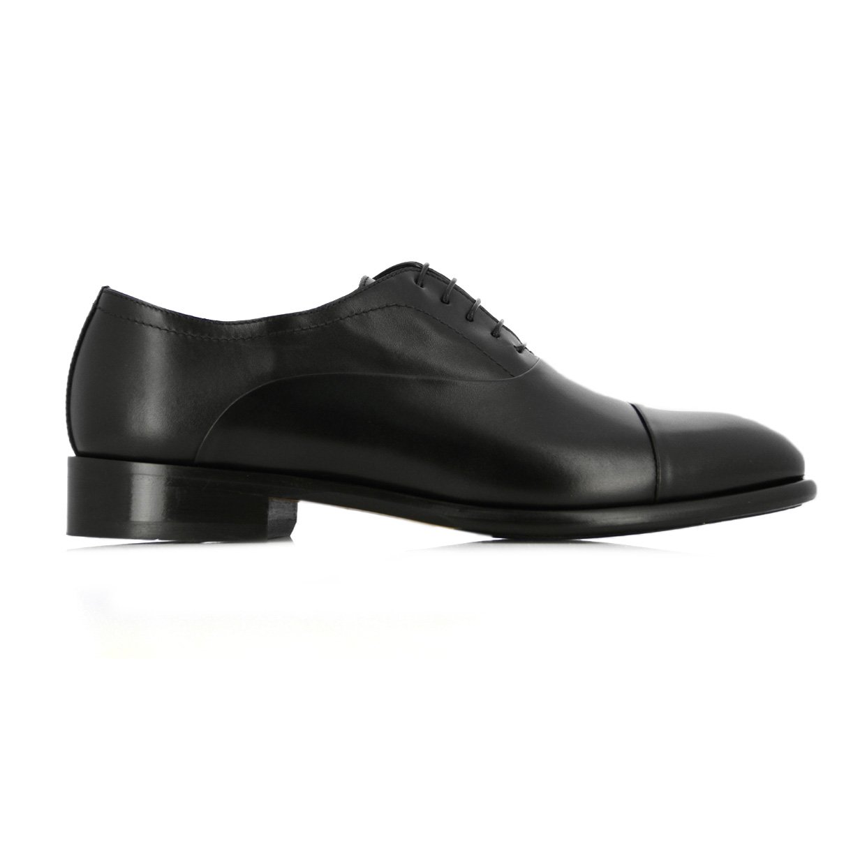 Leather Oxford Lace-Up -Black