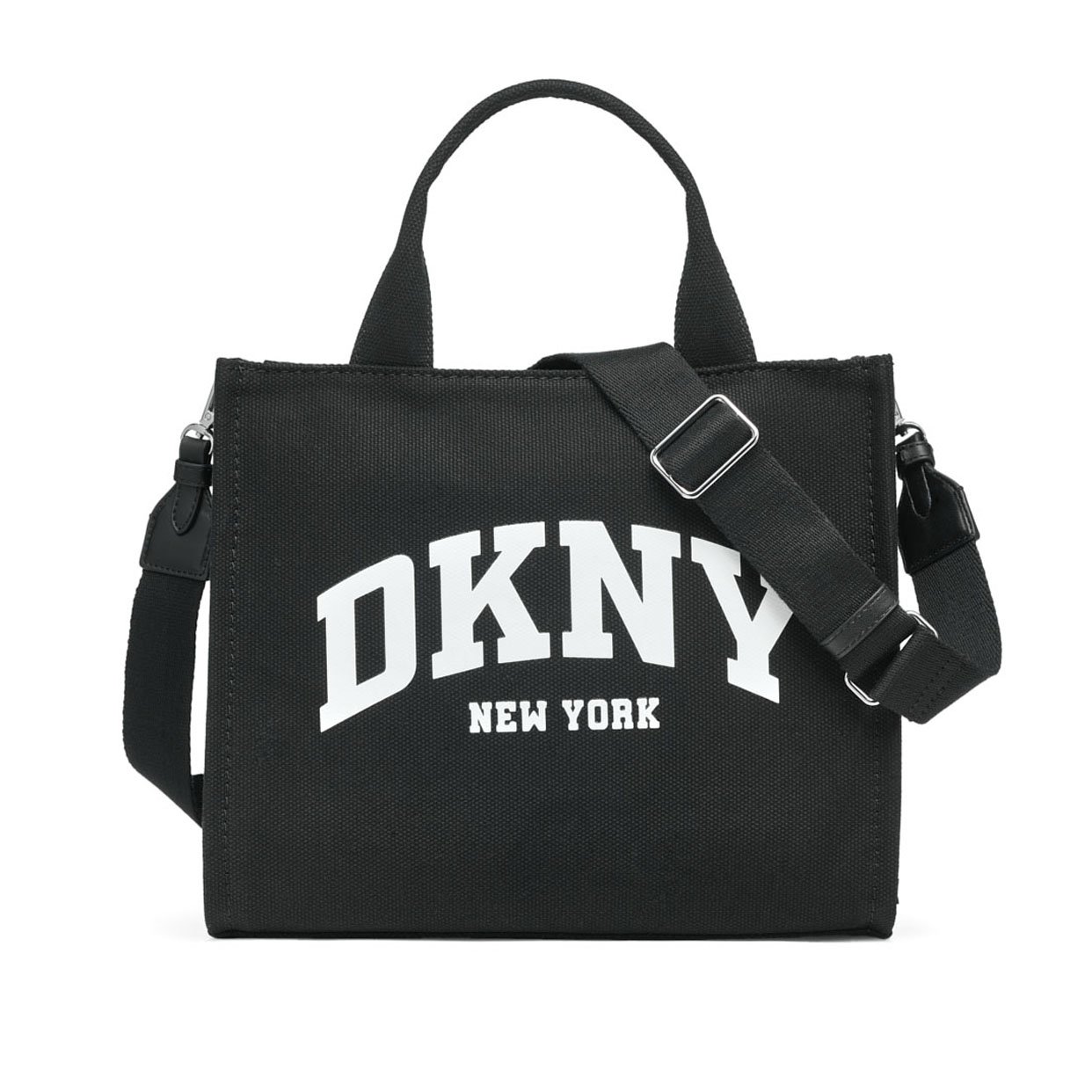 Hadlee Medium Logo-Print Tote Bag -Black/Silver