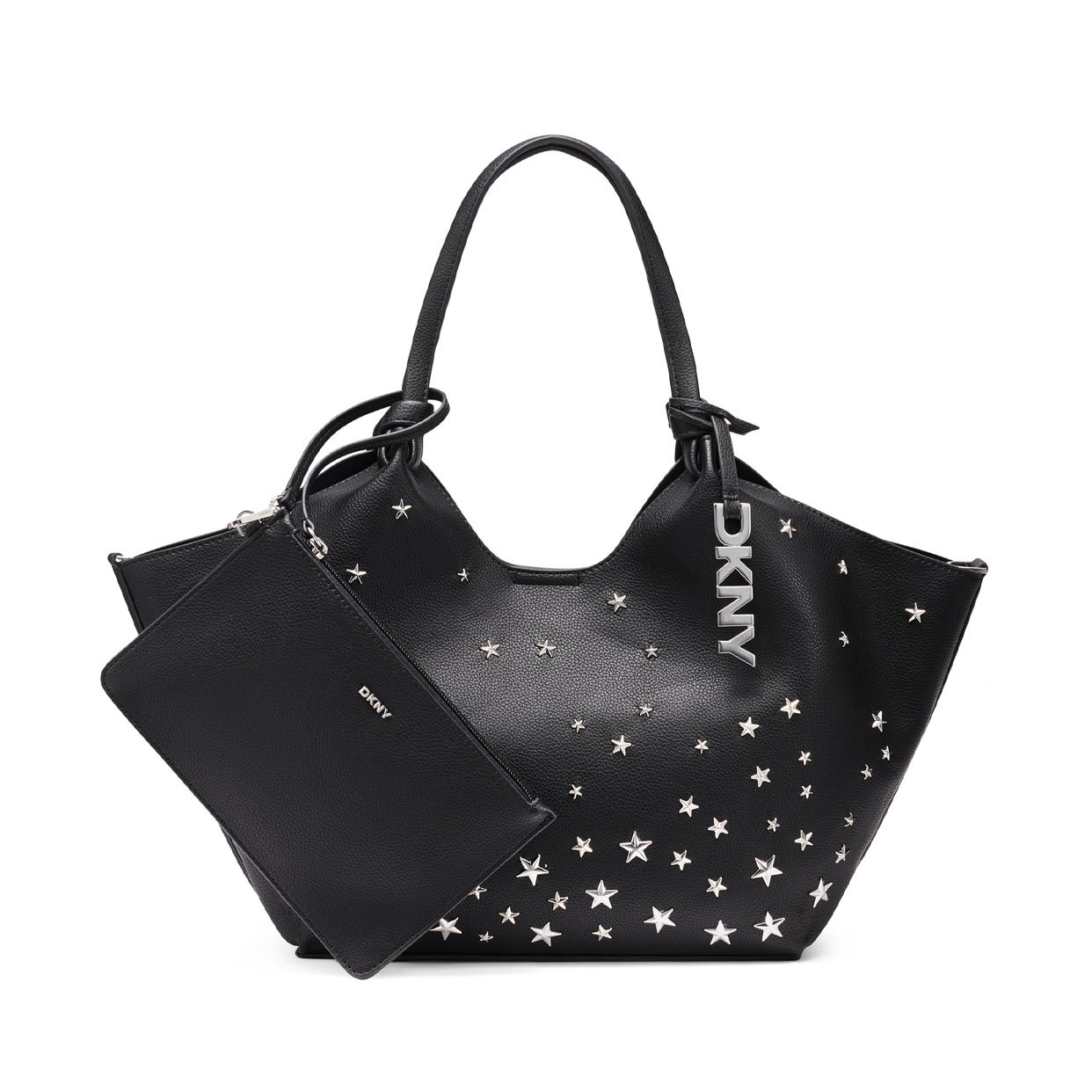Paula Rivet-Embellished Medium Commuter Tote -Black/Silver