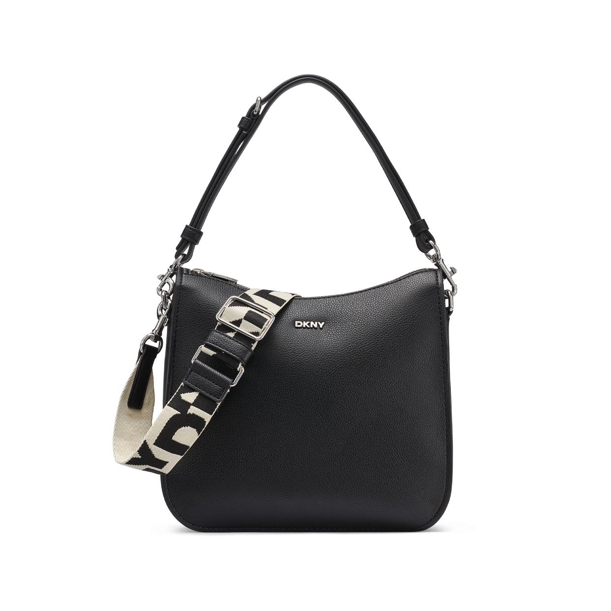 Nessa Medium Crossbody Bag -Black/Silver