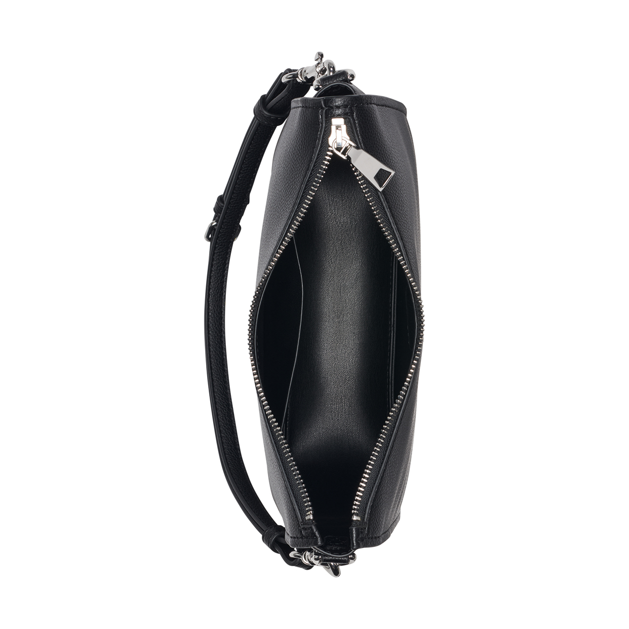 Nessa Medium Crossbody Bag -Black/Silver - Image 3