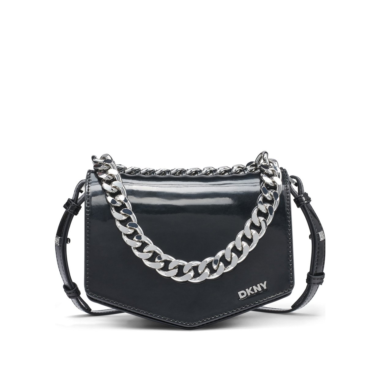 Riona Flap Crossbody -Black/Silver