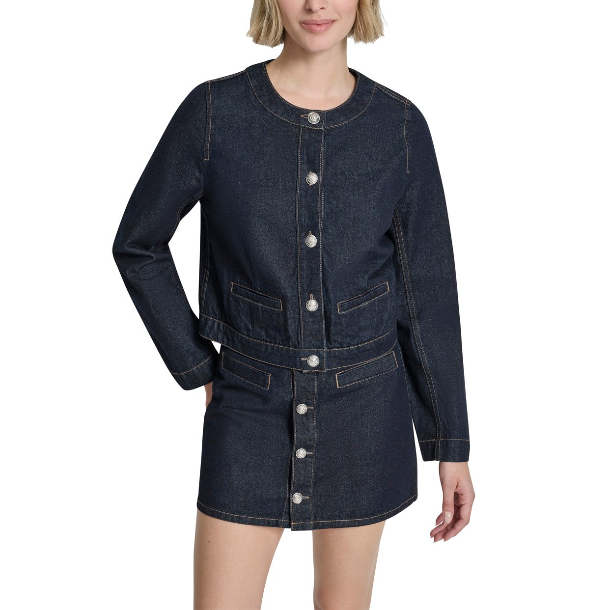Denim Cardigan -Black