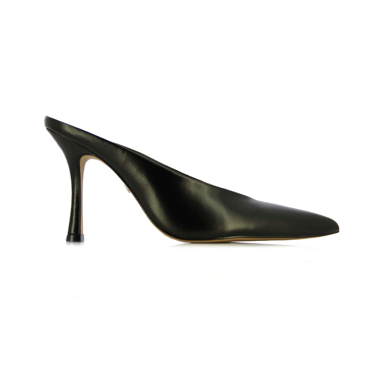 Pointed Slip-On Heels -Black