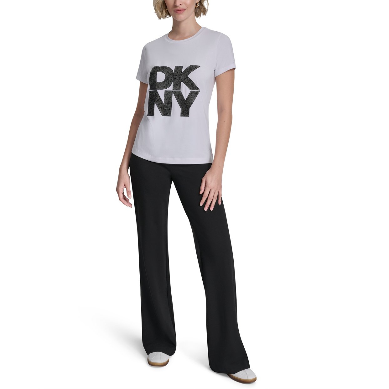 Stacked Logo Tee -White