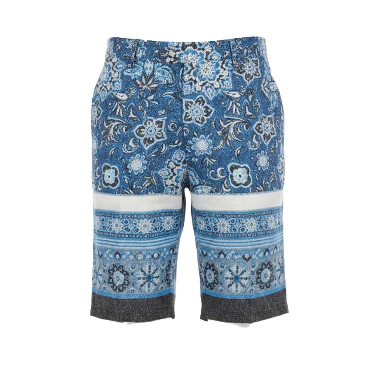 Drawstring Shorts -Blue Combi