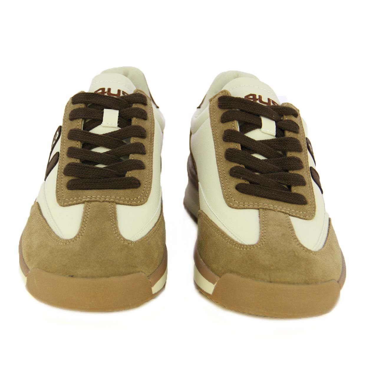 Textured Low-Top Sneaker -Beige - Image 3