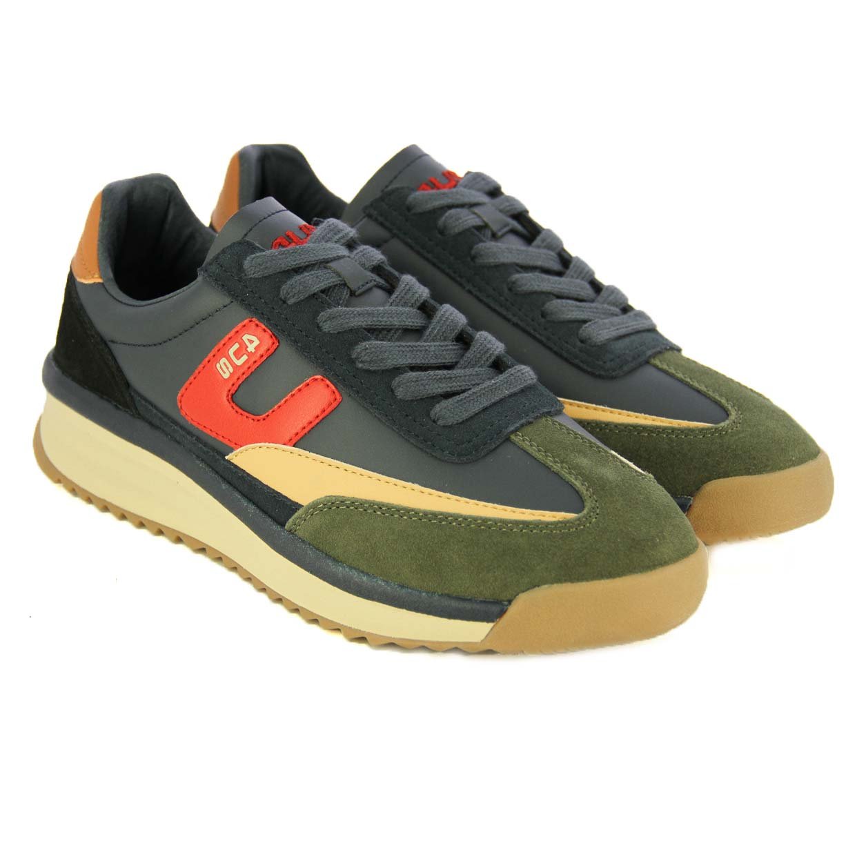 Textured Low-Top Sneaker -Blue - Image 2