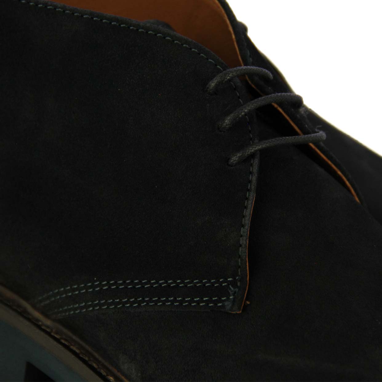 Suede Lace Up Boot -Blue - Image 4