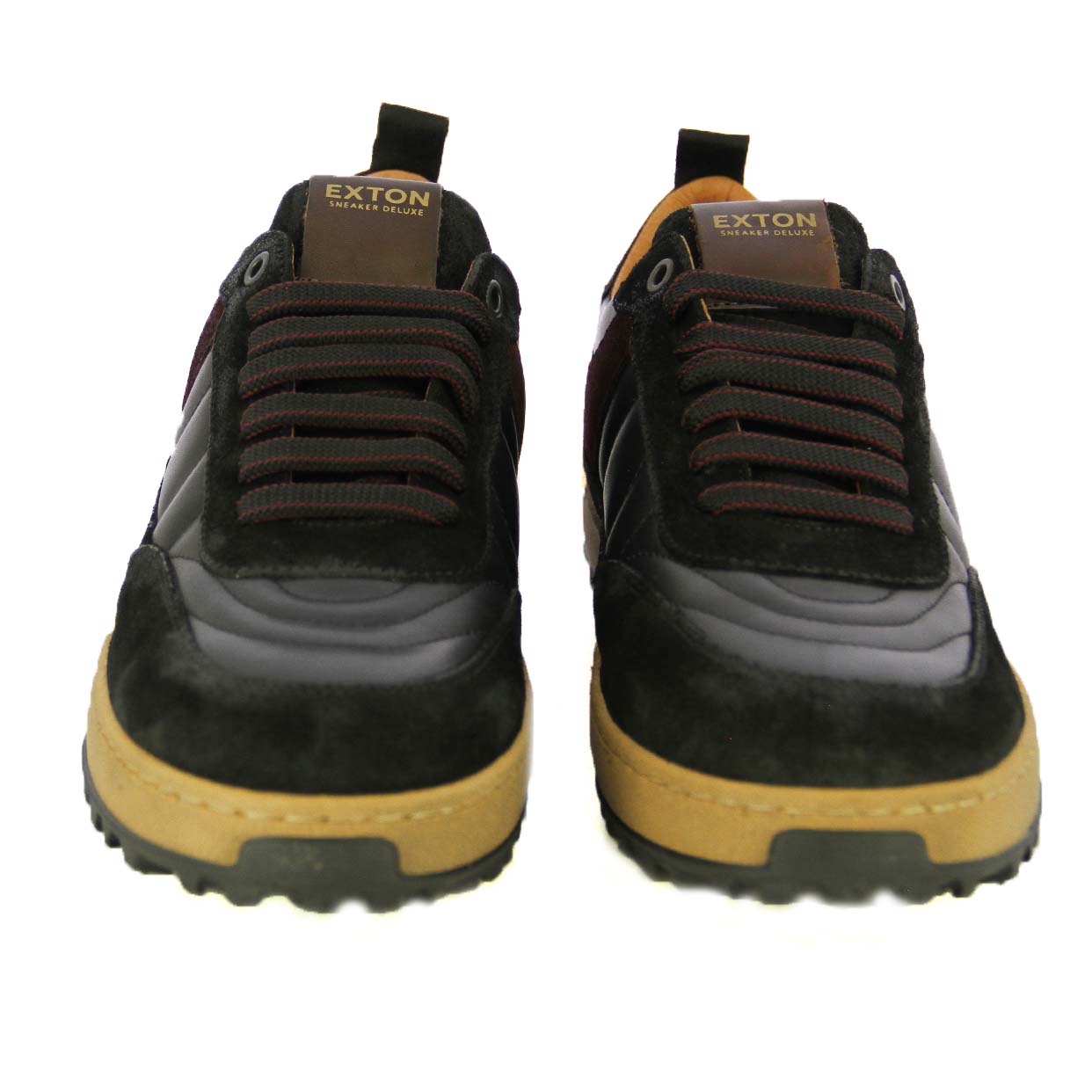 Suede Low-Top Sneakers -Black - Image 3