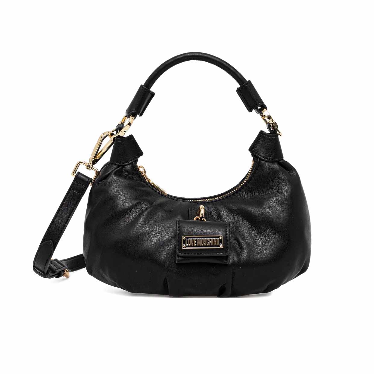 Mini Lock Top Handle Bag -Black