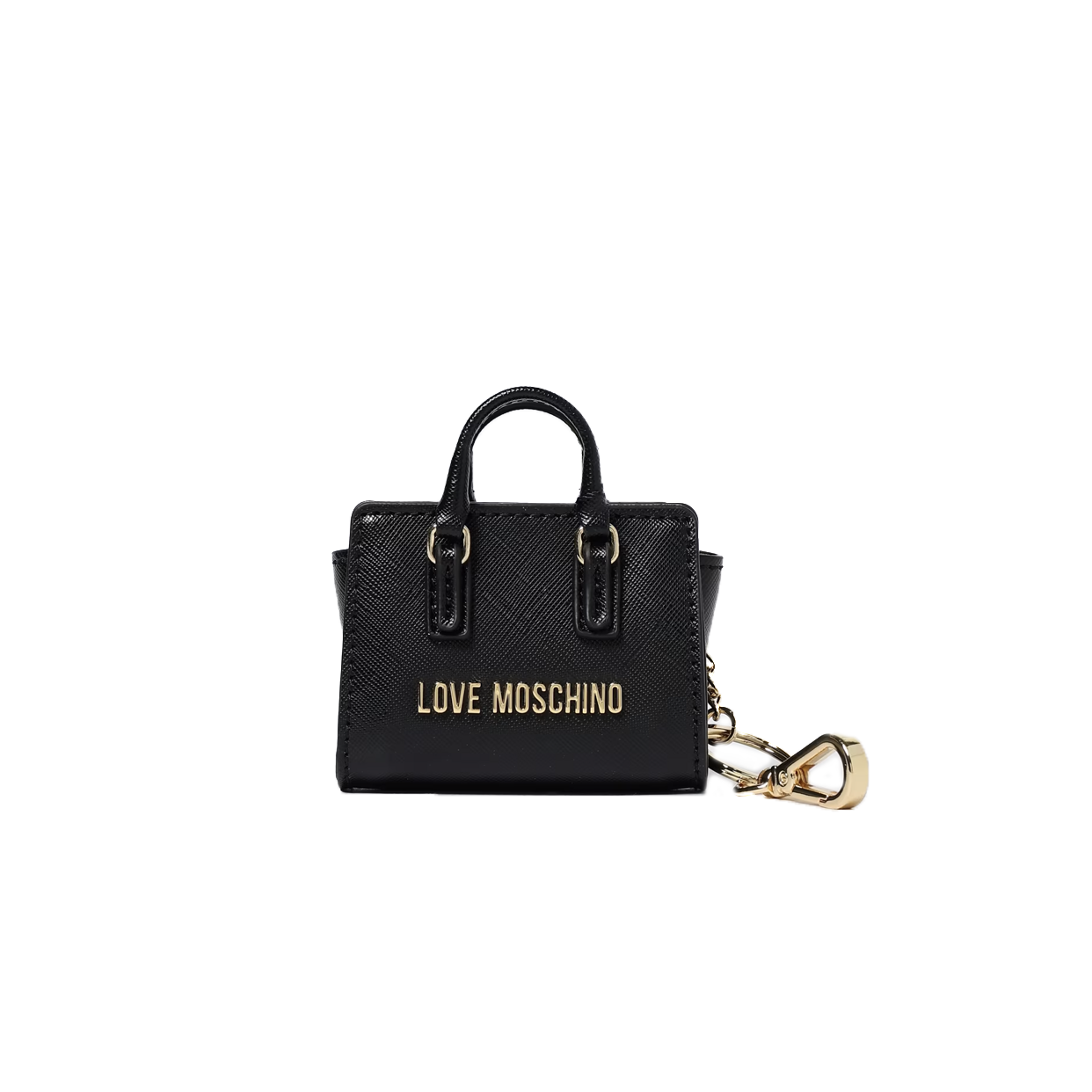 Charm Mini Bag Keyring - Black