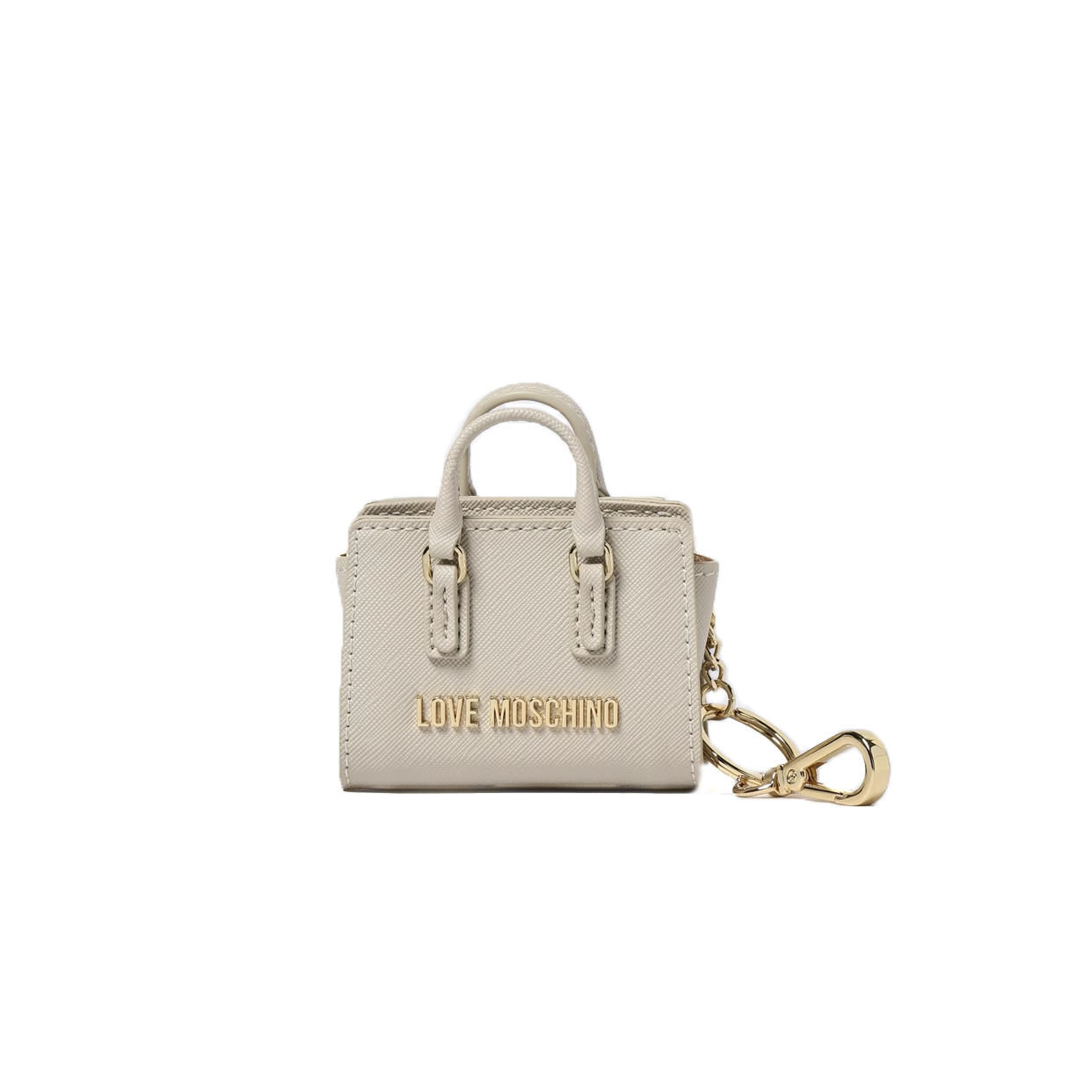 Charm Mini Bag Keyring -Ivory