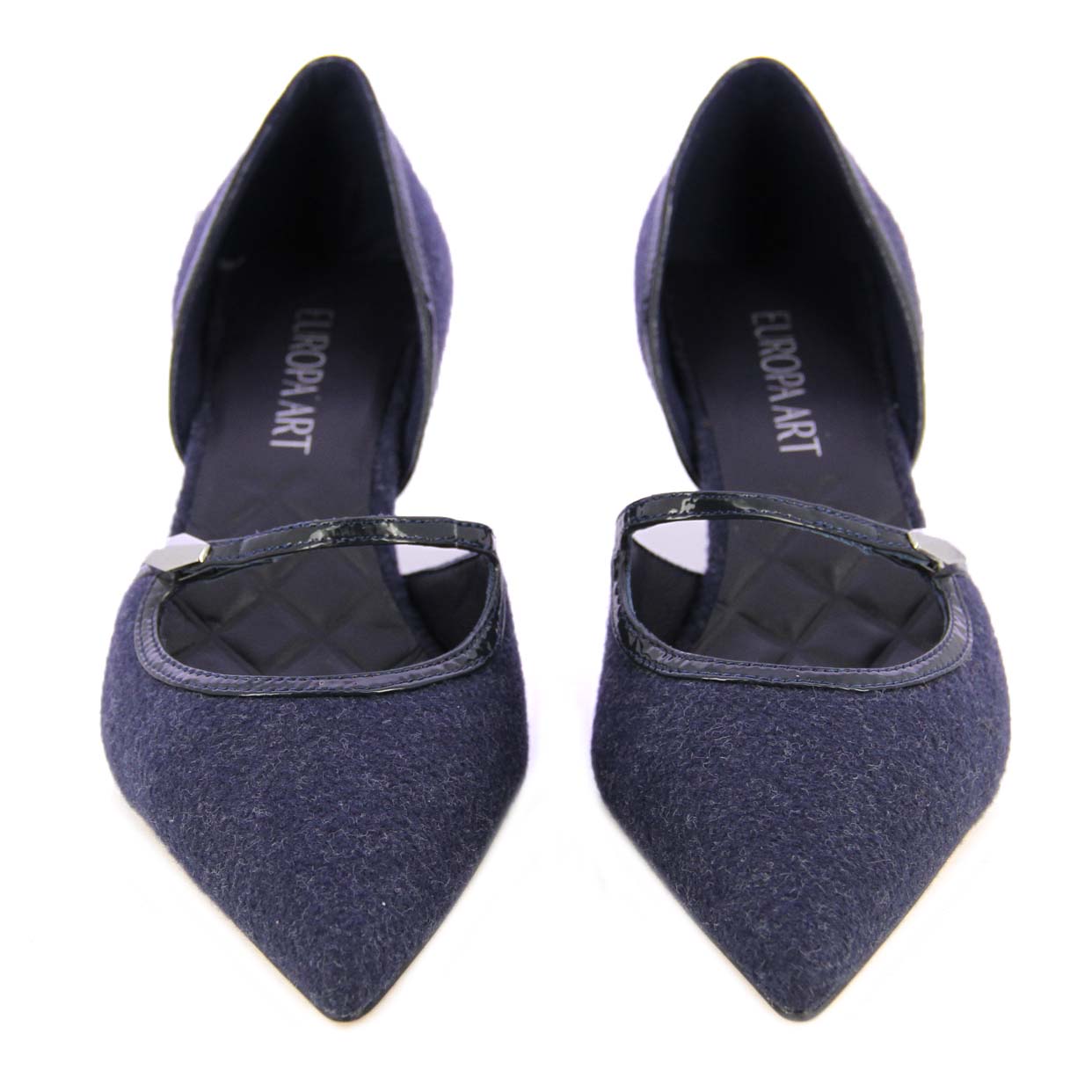 Mid Heel Pumps -Blue - Image 3