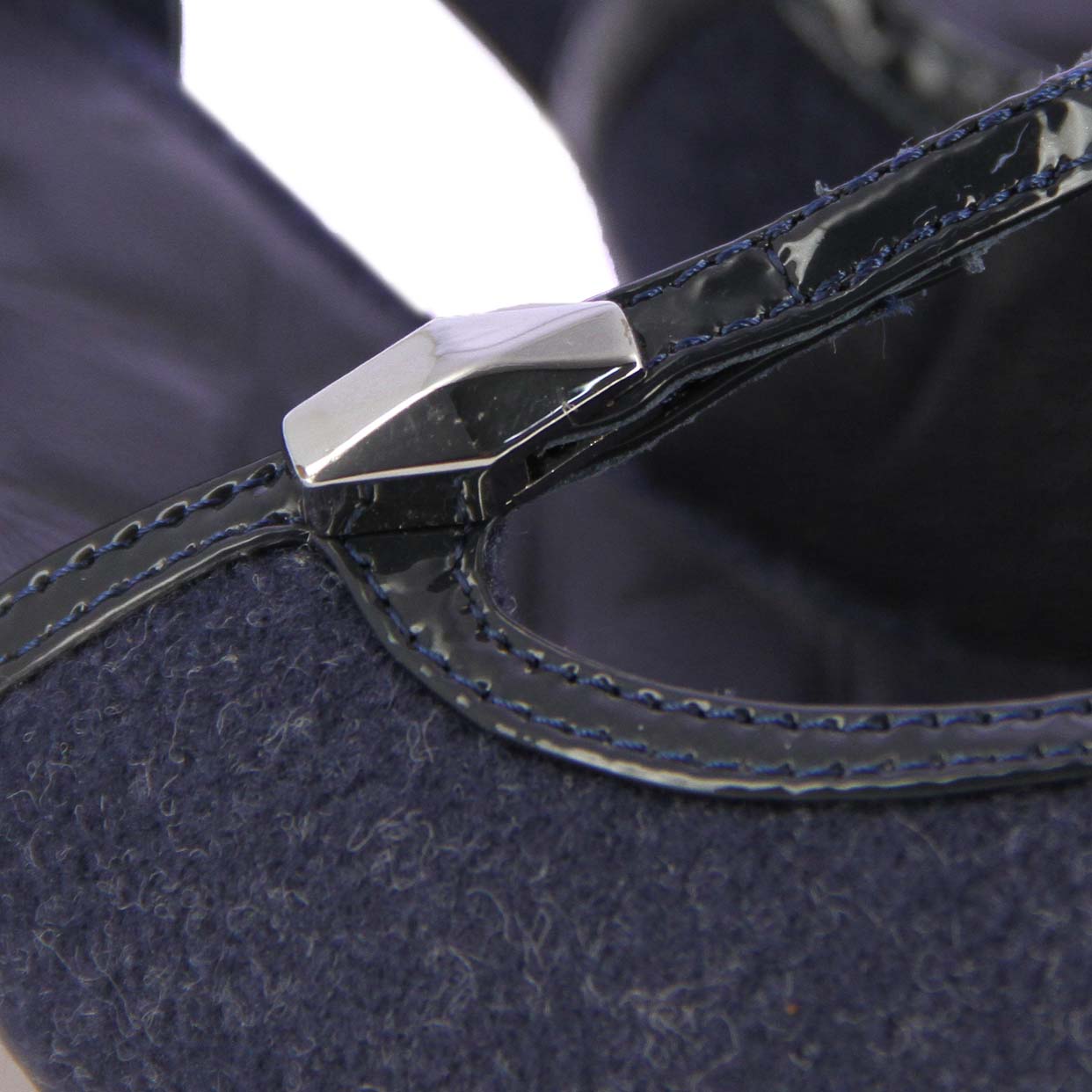 Mid Heel Pumps -Blue - Image 4