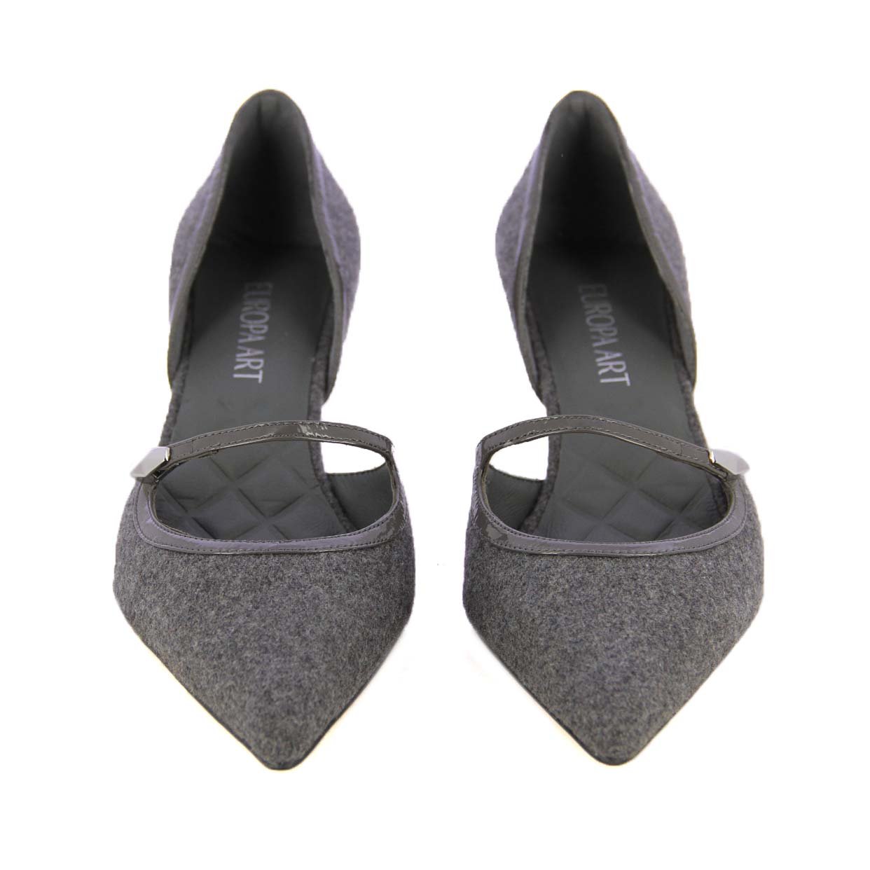 Mid Heel Pumps -Grey - Image 3