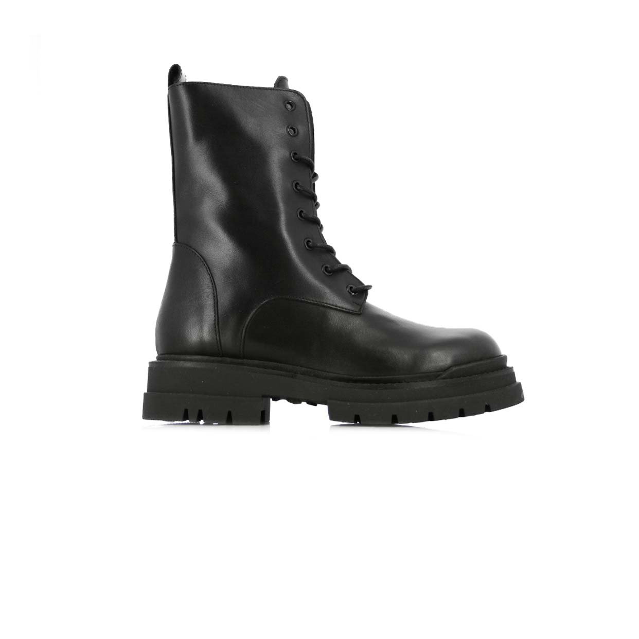 Combat Lace‑Up Boot -Black