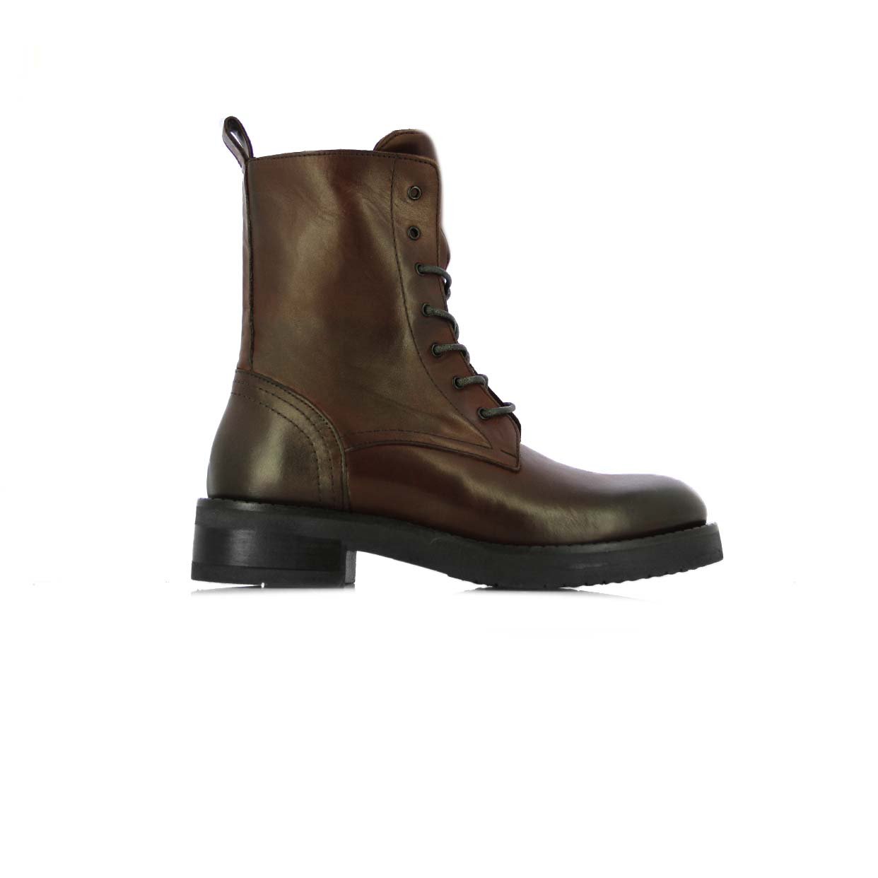 Sleek Vanguard Lace‑Up Boot -Bordeaux