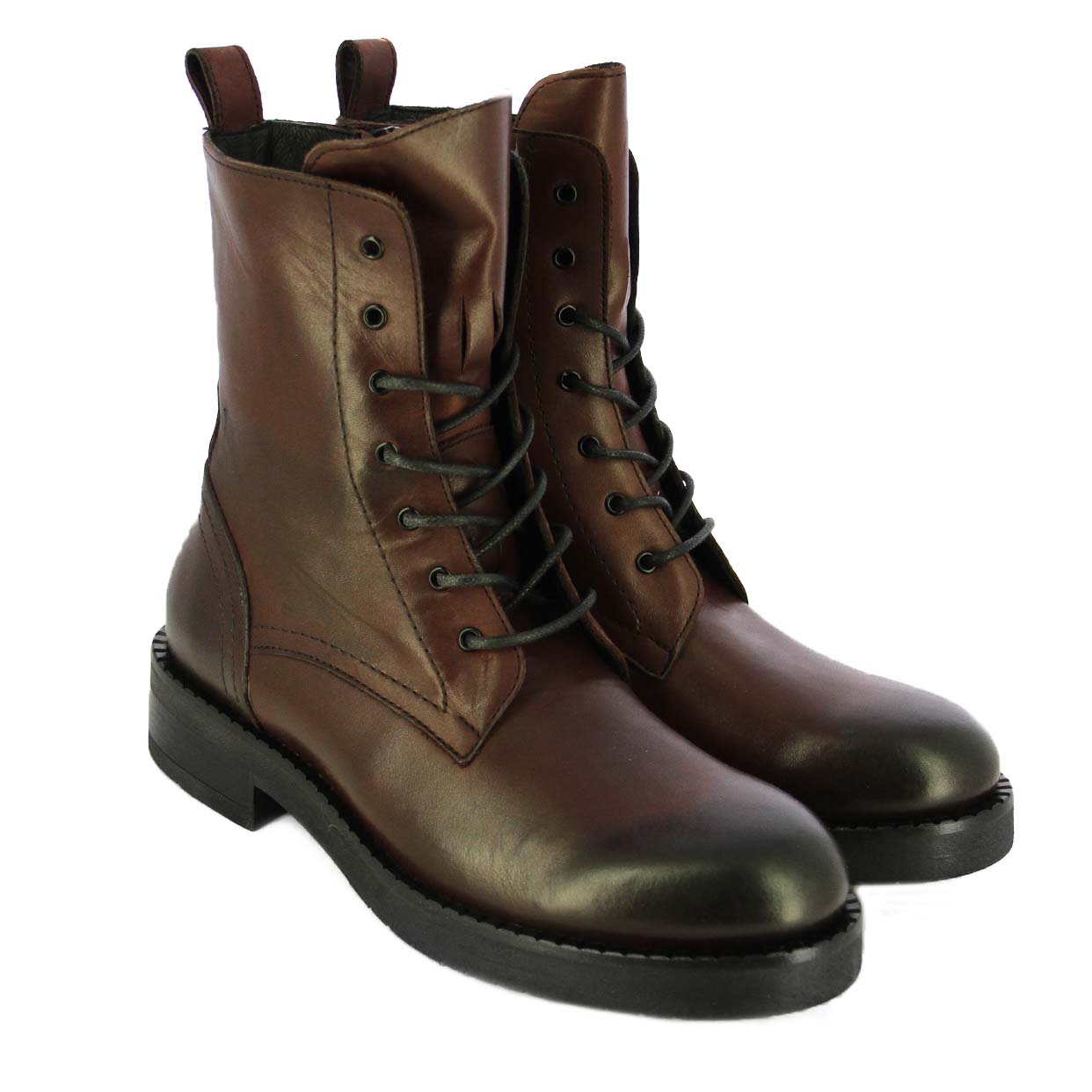Sleek Vanguard Lace‑Up Boot -Bordeaux - Image 2