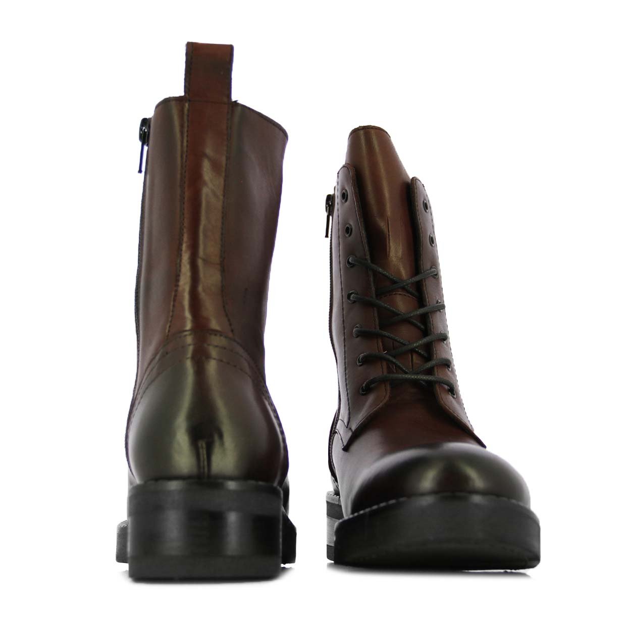 Sleek Vanguard Lace‑Up Boot -Bordeaux - Image 5