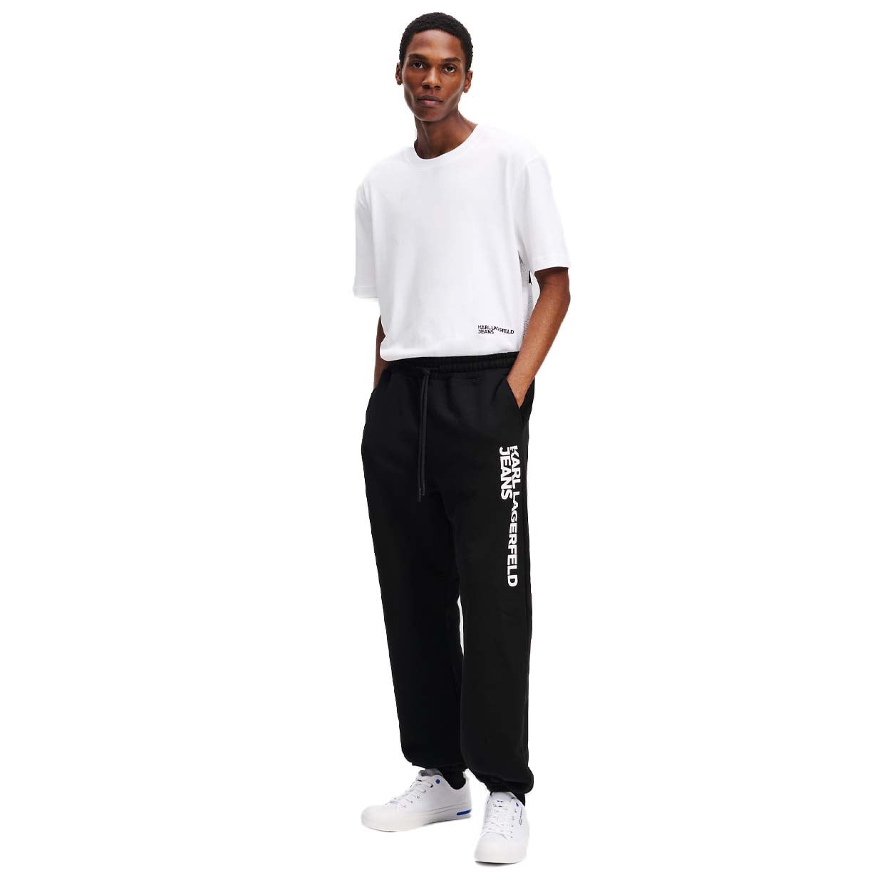 Slim-Flit Sweatpants -Black - Image 3