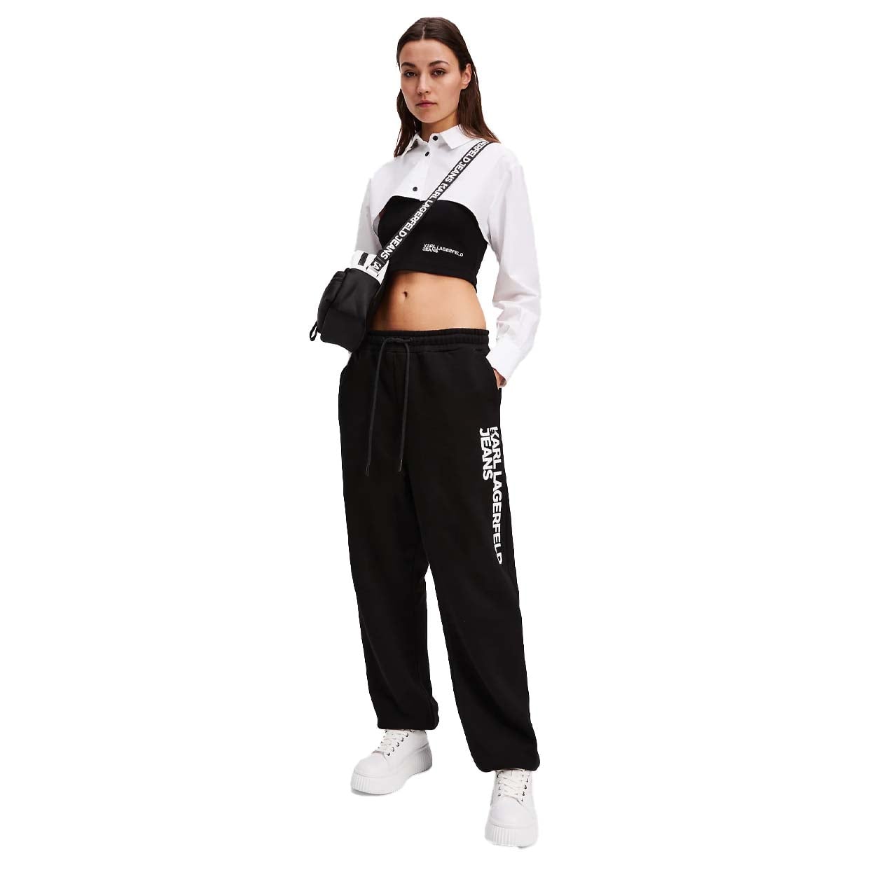 Slim-Fit Sweatpants -Black - Image 2