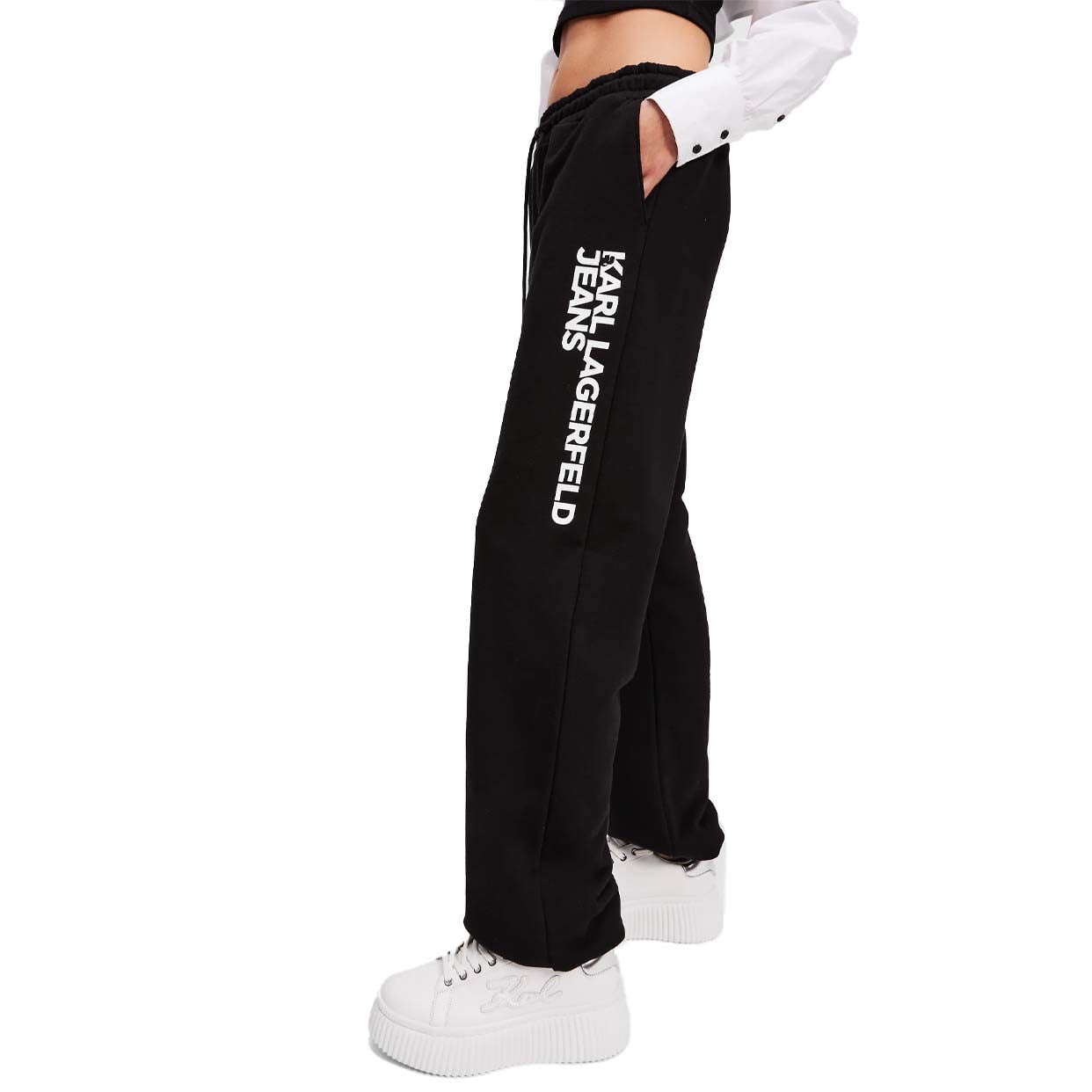 Slim-Fit Sweatpants -Black - Image 3