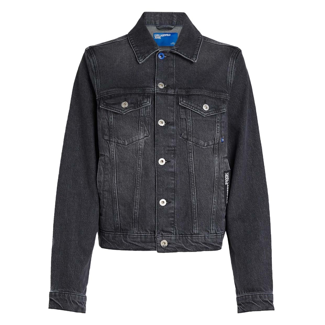 Regular-Fit Denim Jacket -Washed Dark Grey
