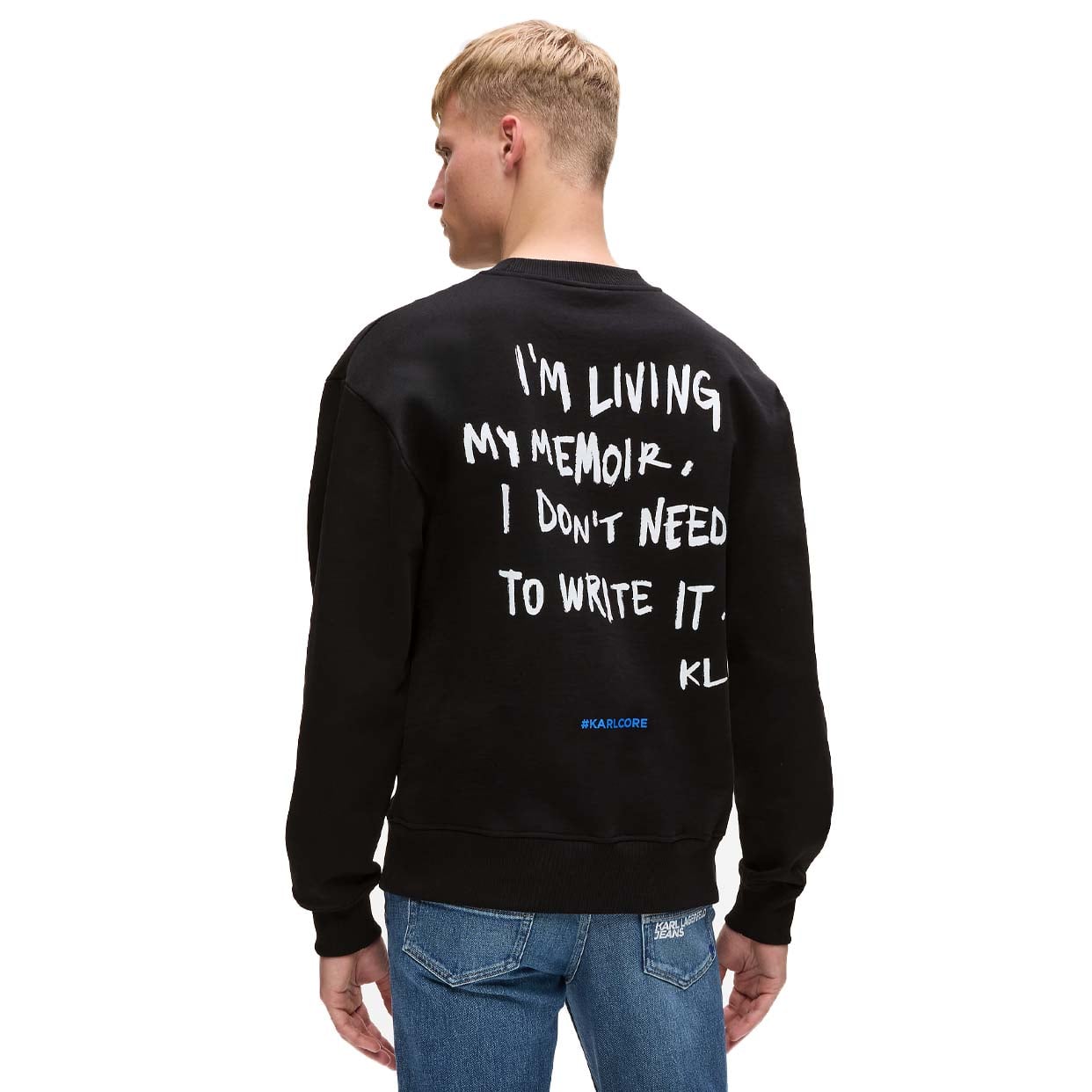 Karl Quote Sweater -Black - Image 5