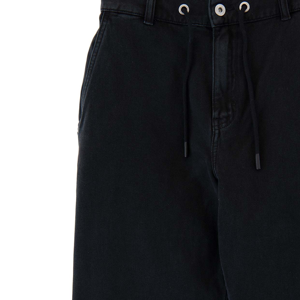 Washed Denim Pants -Black - Image 2