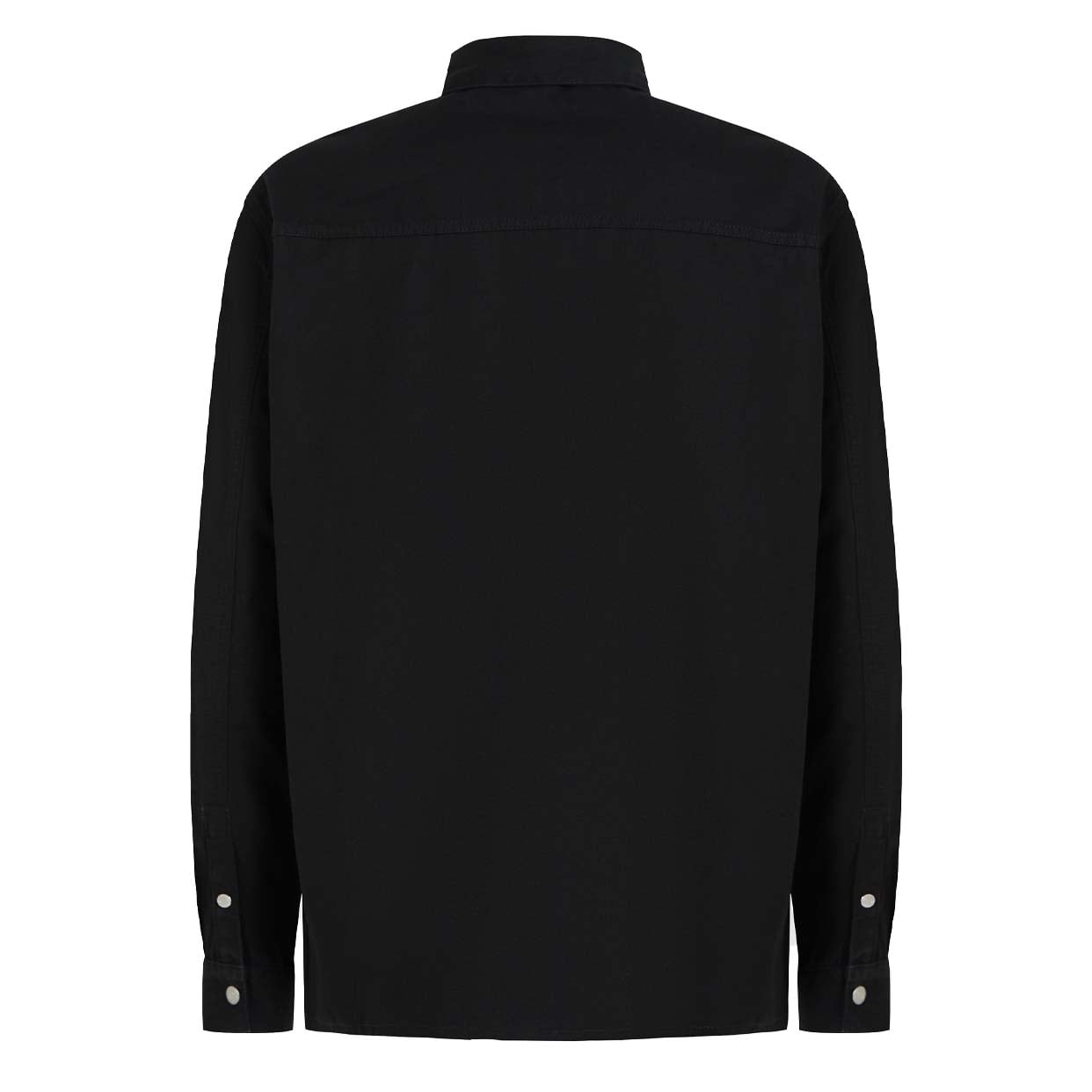 Denim Panel Overshirt - Washed Blue-Black - Image 5