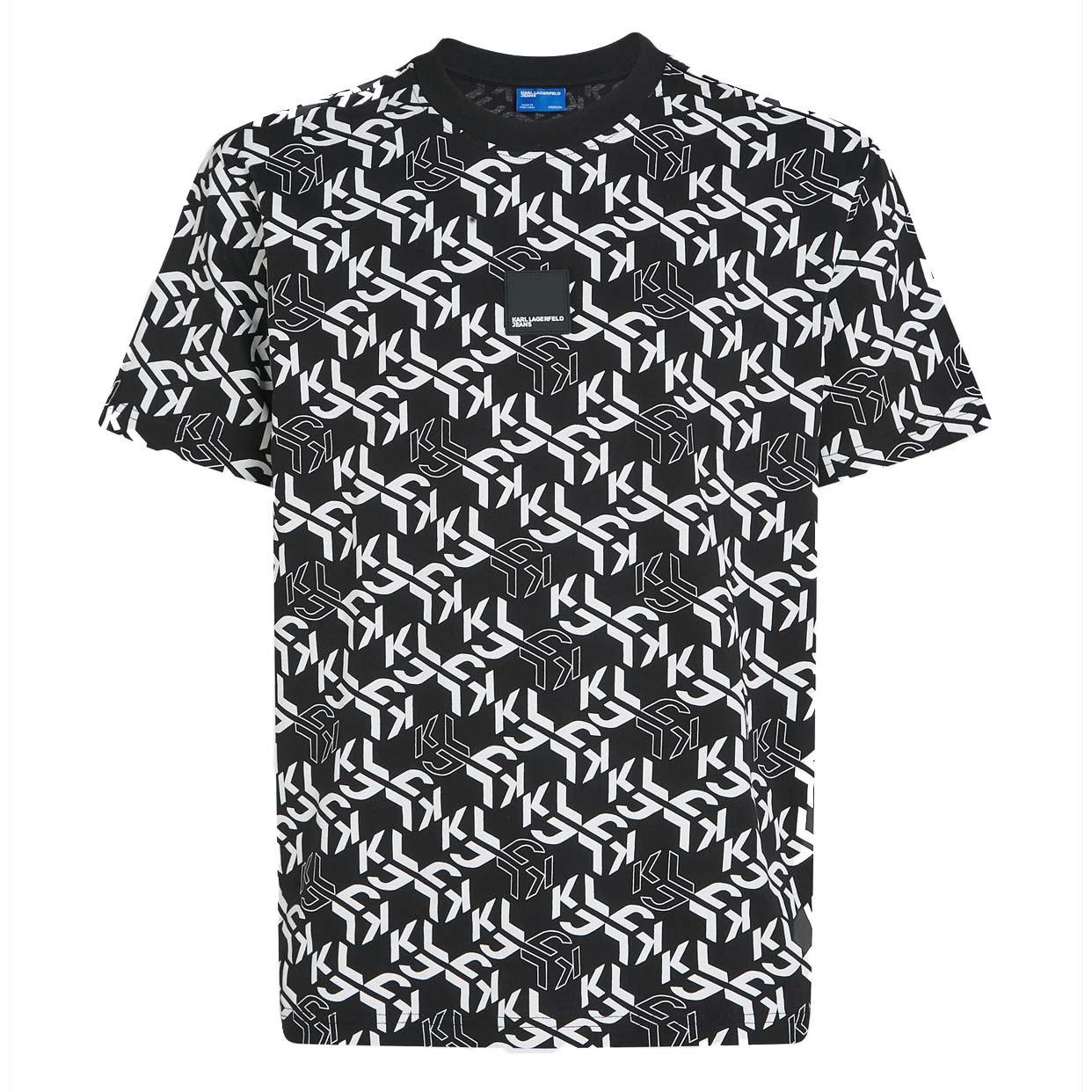 All-Over Monogram T-Shirt - Outline Monogram Black All Over Print