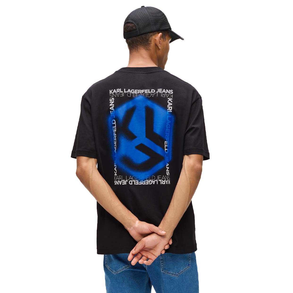 Graffiti Monogram T-Shirt -Black - Image 4