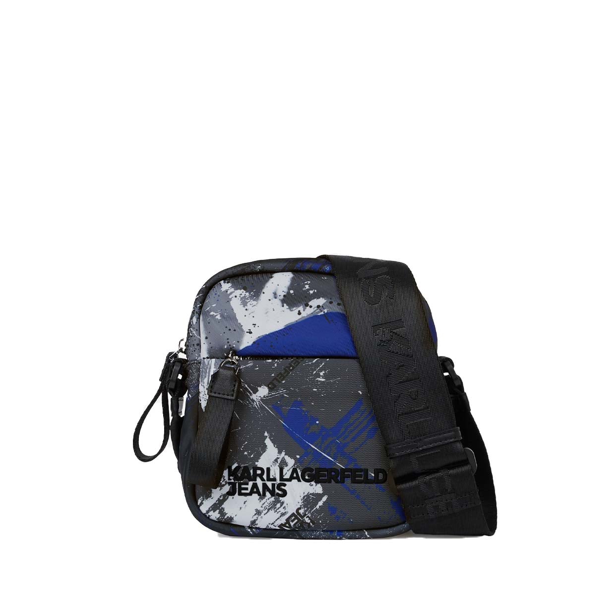Graffiti Print Crossbody Bag -Painters Print Blue All Over Print