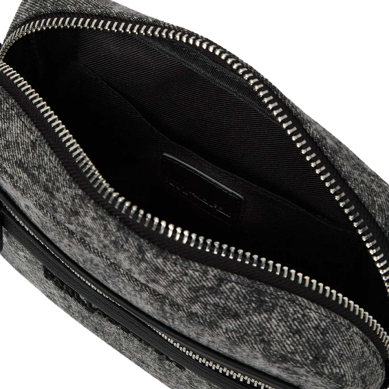Washed Denim Crossbody Bag -Washed Black - Image 4