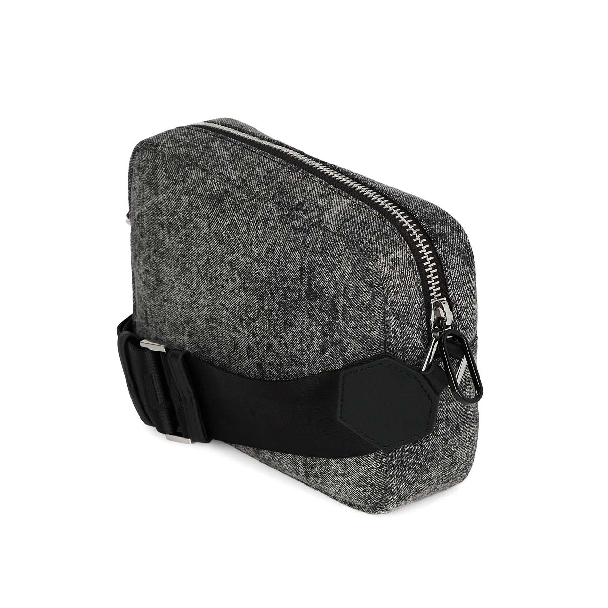 Washed Denim Crossbody Bag -Washed Black - Image 5