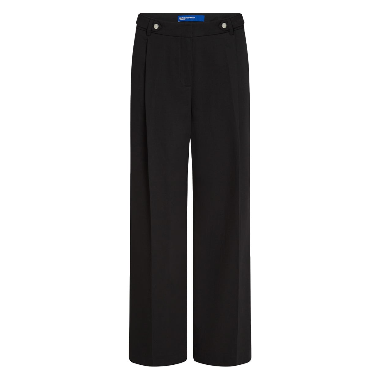 Wide Leg Tailored Pants -Washed Black