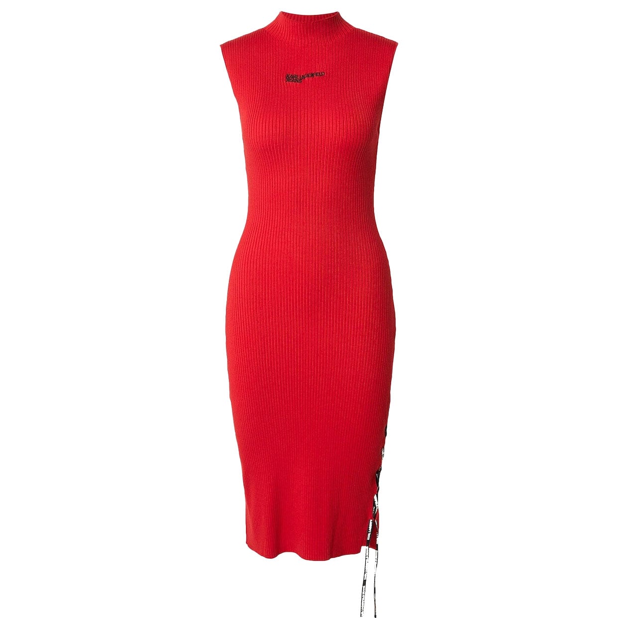 Knitted Tie Dress -Pompeian Red